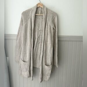 Willow & Clay Small Cream Open Front Cardigan with Pockets